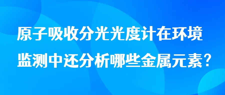 原子吸收分光光度计在环境监测中还分析哪些金属元素？